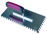 Slanted and Round Notched Trowels 28x13cm 6-15mm (select option)