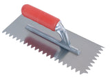 Rubber Handle V11mm Notched Trowel Size 28x12cm