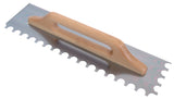 Notch Wooden Handle Trowels V Notch/ Square Notch/ Slanted Notch 48X13cm