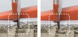 Before and after wedge is fitted